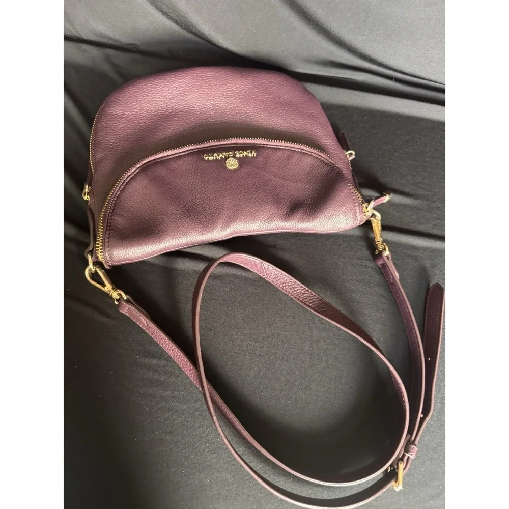 Vince Camuto Purple Pebbled Crossbody Crossbody